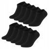 10X Skarpetki stopki czarne unisex 41-46