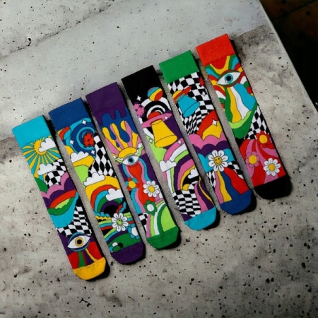 Kolorowe skarpetki nie do pary SOCKEDELIC 6 szt. MIX r. 39-46