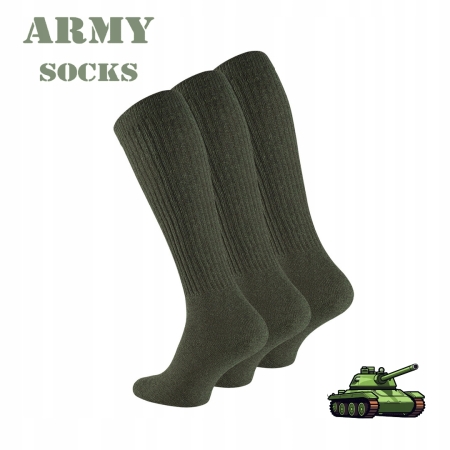 3X Skarpety Army Socks Podkolanówki wojskowe r. 43-46